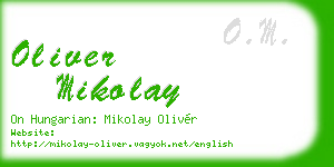 oliver mikolay business card